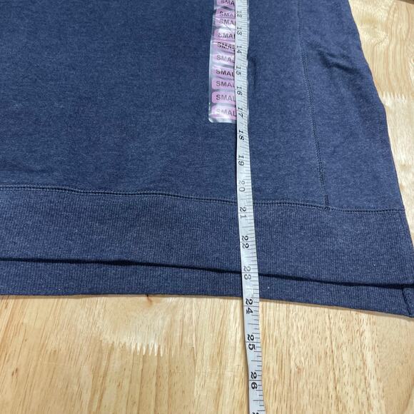 Wildfox NWT Navy Statement “Social” Sweatshirt Side Slits Drop Shoulder Size S - Picture 10 of 10